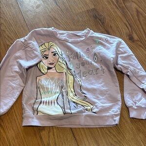 Disney Women's Sweater - Light Purple with Elsa Graphic
